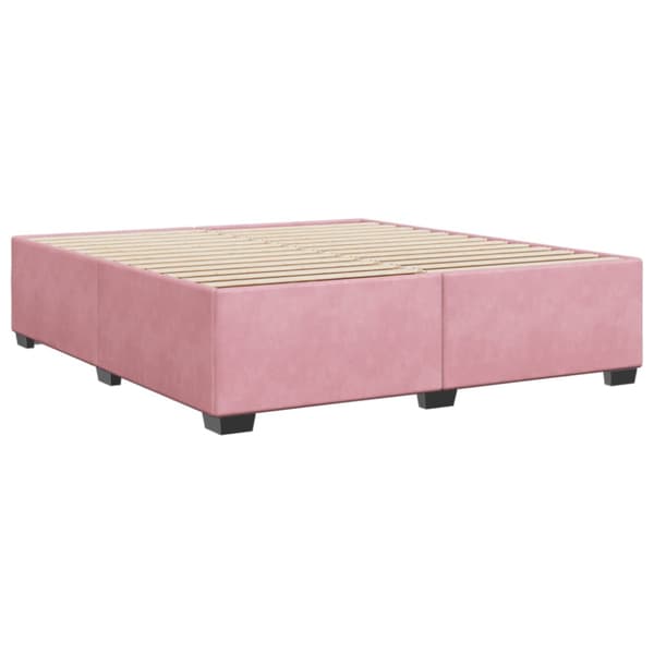 Sängram rosa 200x200 cm sammet