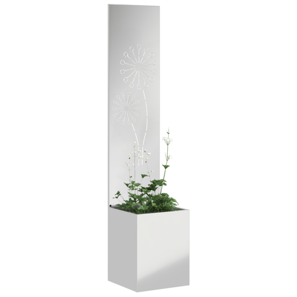 Trädgårds integritetsskärm Silver 32 x 150 cm Galvaniserat stål