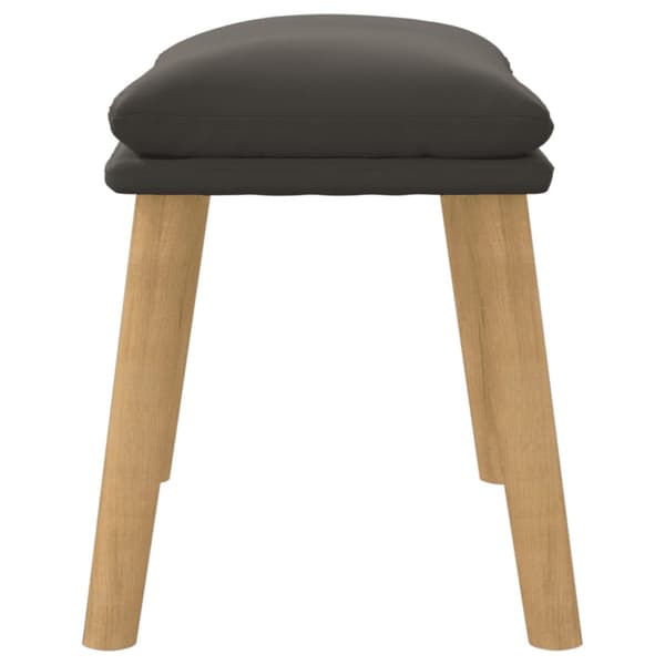 Fotpall mörkgrå 45x29,5x35 cm sammet