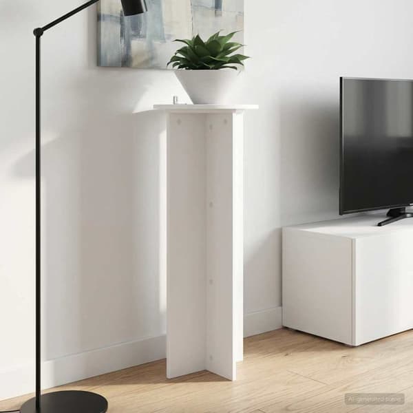 Växtställ 2 pcs Vit Ø40 x 100 cm Konstruerat trä
