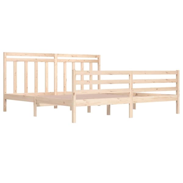 Sängram massivt trä 200x200 cm