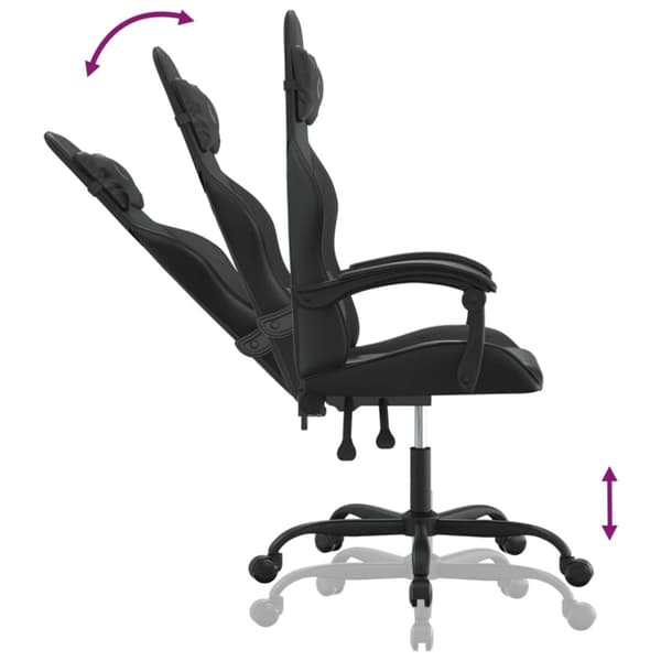 Gamingstol svart konstläder