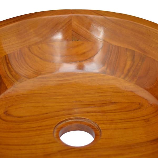 Handfat i massiv teak Φ40x10 cm