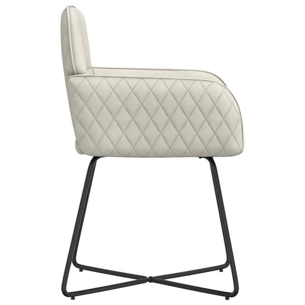 Matstolar 4 pcs Sammet Gräddvit 59 x 56,5 x 86 cm