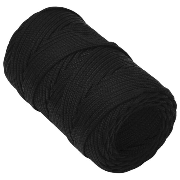 Rep svart 2 mm 100 m polyester