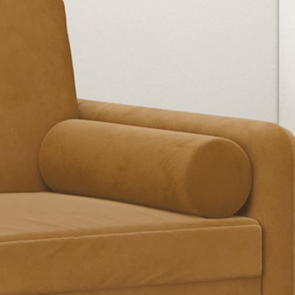 Prydnadskuddar 2 st brun Ø15x50 cm sammet