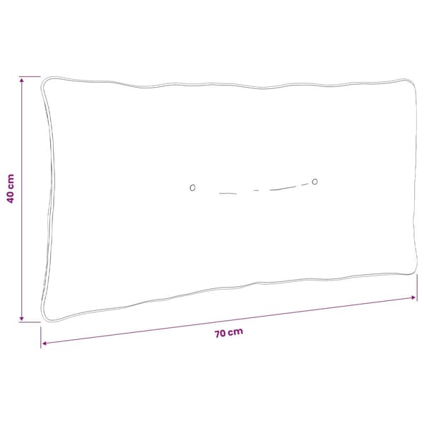 Ryggkudde PUTTEN 100% Polyester Blå 70 x 40 x 10 cm