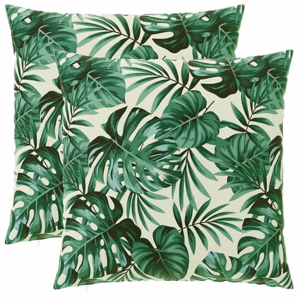 Kuddöverdrag 2 st HEERLEN Bladmönster 60 x 60 cm Polyester