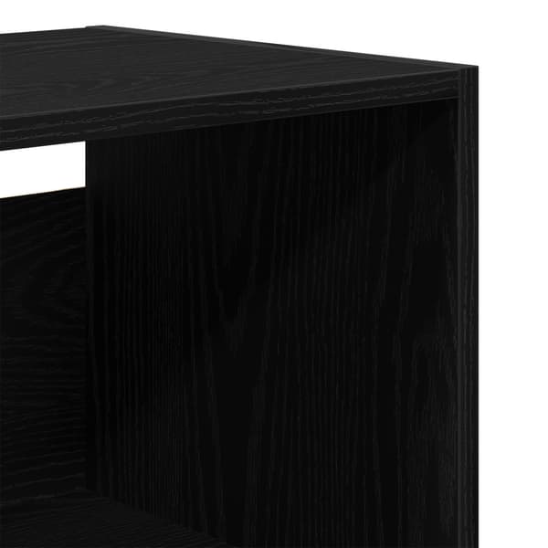 Skåp 2 pcs Svart Ek Konstruerat trä