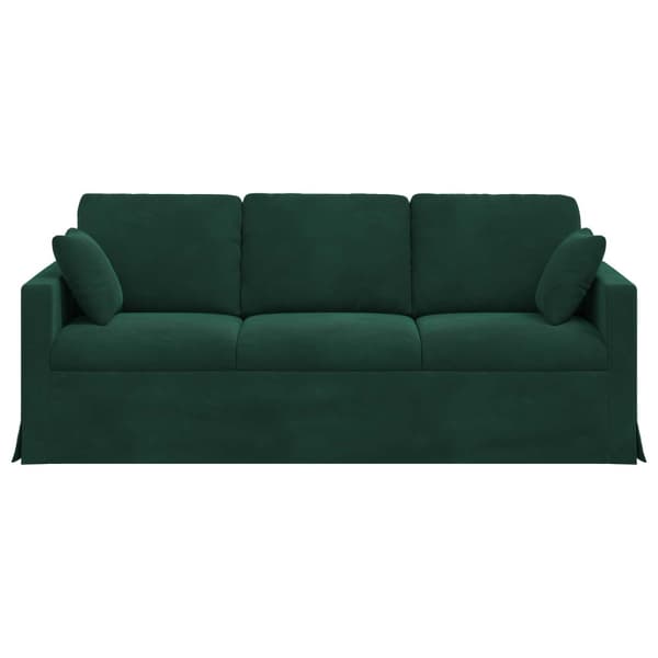 Soffa Mörkgrön 198 x 78 x 80 cm Sammet