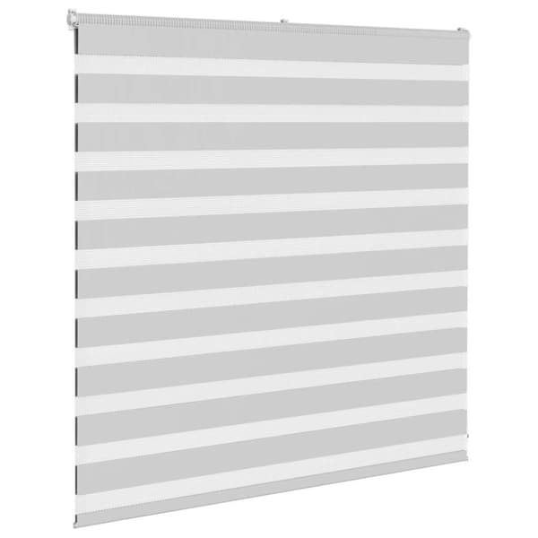 Rullgardin zebra ljusgrå 150x100 cm tyg bredd 145,9cm polyester