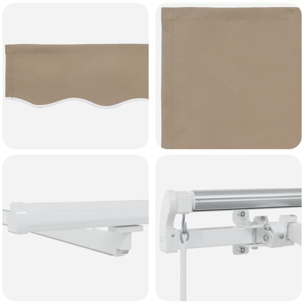 Utfällbar markis med 400 ×350 cm tyg