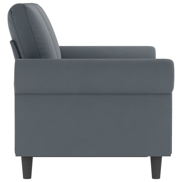 2-sitssoffa mörkgrå 120 cm sammet