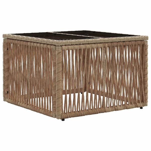 Trädgårdsoffset 10 pcs Beige konstrotting