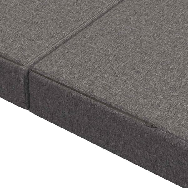 Fällbar Soffbed 120 x 67 x 45 cm Ljusgrå