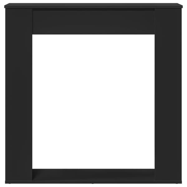 Spiselkrans svart 100x20x100 cm konstruerat trä