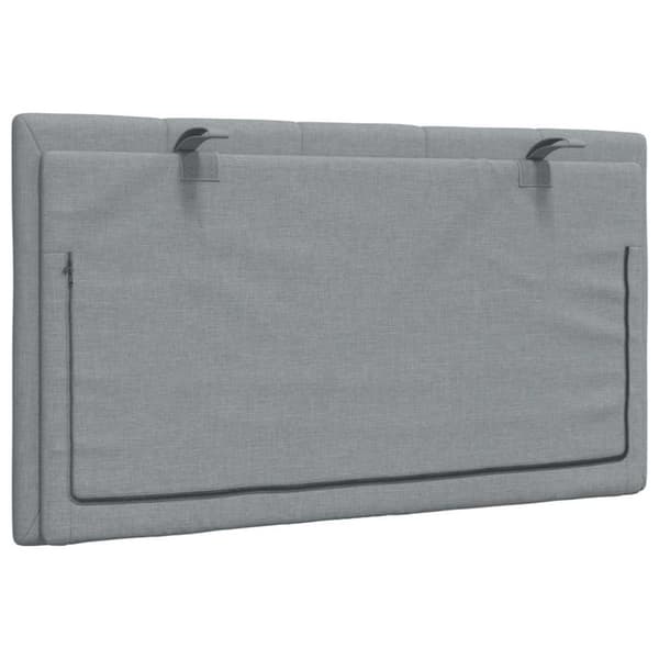 Headboard Cushion "Hanko" Light Grey 80 cm Fabric