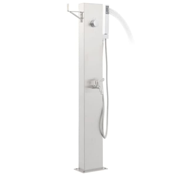 Utedusch 110 cm rostfritt stål