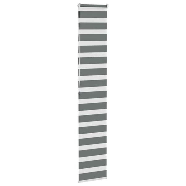 Rullgardin zebra mörkgrå 45x200 cm tyg bredd 40,9 cm polyester