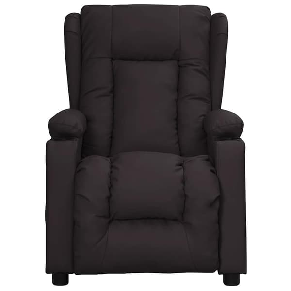 Massagefåtölj svart konstläder