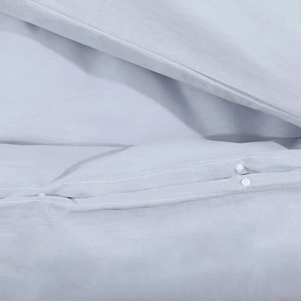 Bäddset grå 260x240 cm bomull