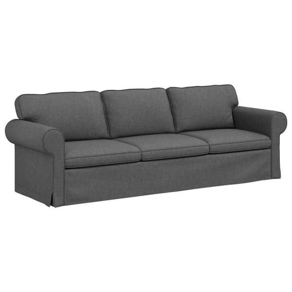 Soffset 2 pcs Mörkgrå 245 x 82 x 80 cm tyg