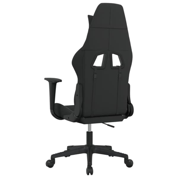 gamingstol svart och ljusgrå tyg