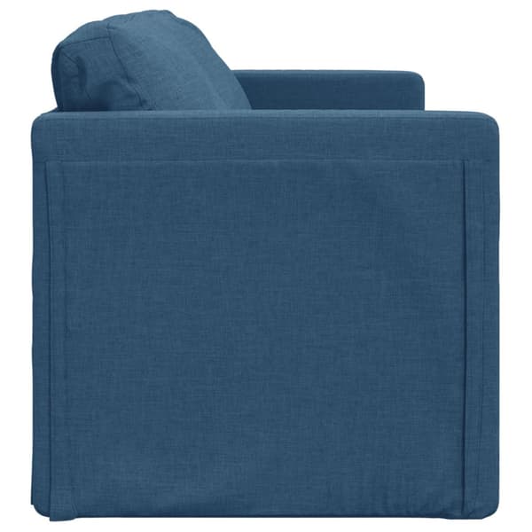Golvbäddsoffa 2-i-1 blå 112x174x55 cm tyg