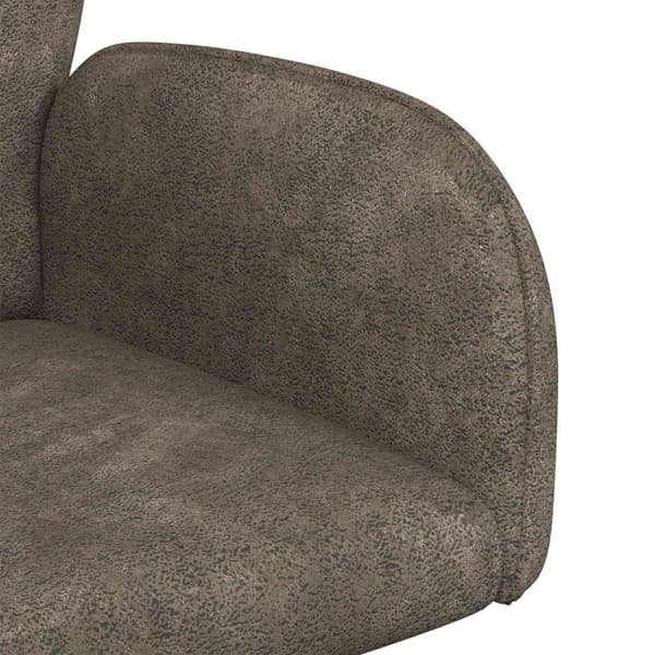 Svängande Matstolar 4 pcs Faux Mockaläder Mörkgrå