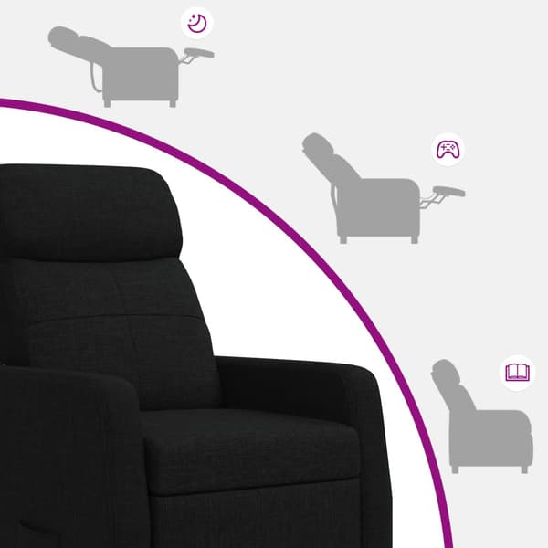 Recliner Svart Tyg