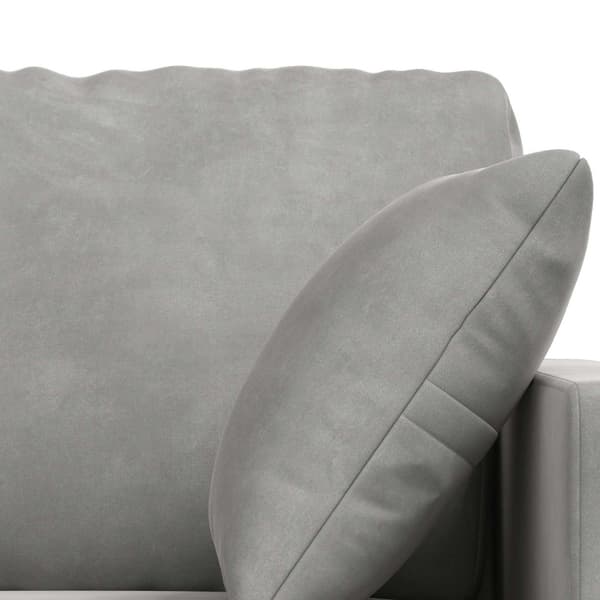 Soffset 2 pcs Ljusgrå 158 x 78 x 80 cm Sammet