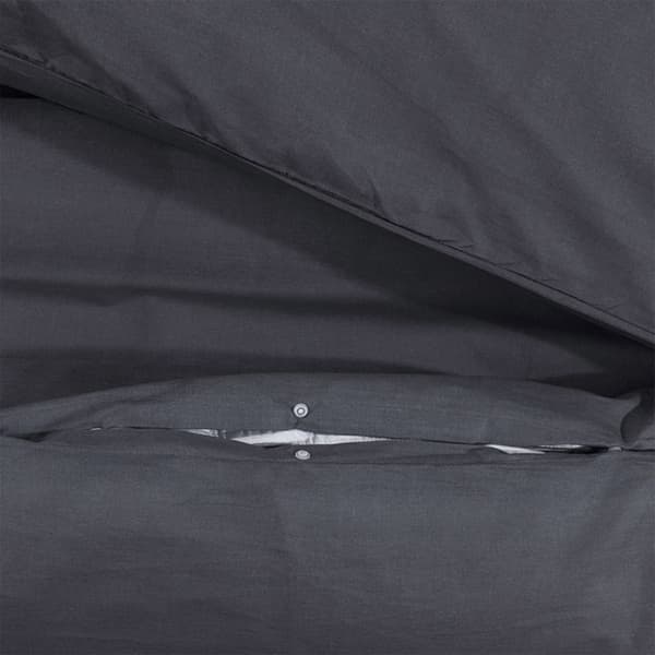 Bäddset svart 260x240 cm bomull
