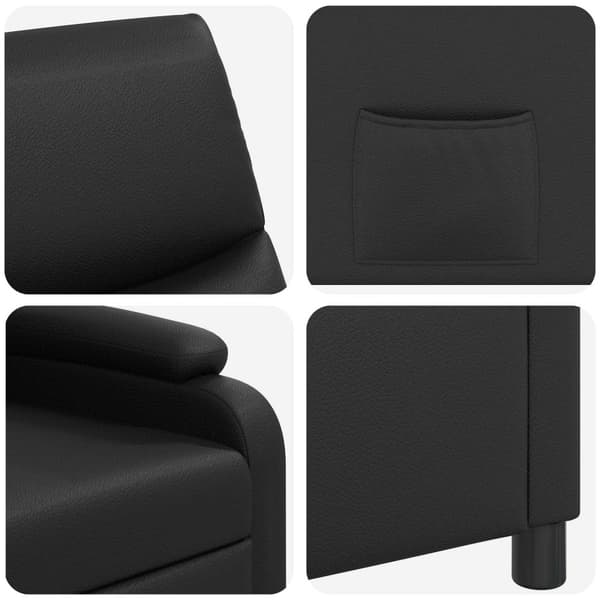 Recliner Svart Konstläder