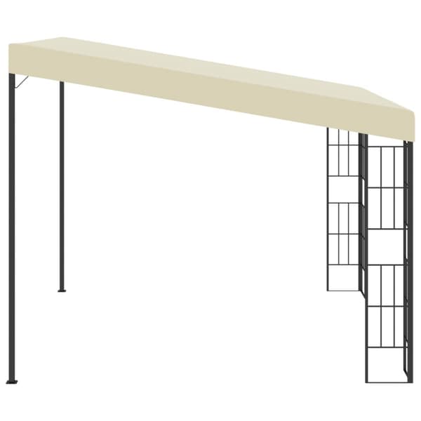 Väggmonterad paviljong 3x3 m gräddvit tyg