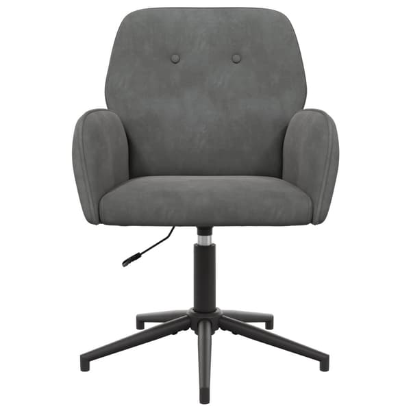 Svängbara skrivbordsstolar 4 st 54 x 55 x 90 cm Mörkgrå Sammet