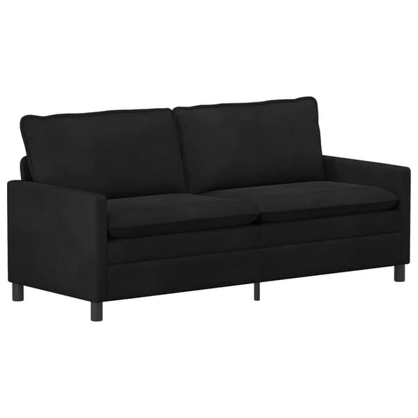 Soffa Svart 196 x 81 x 87,5 cm Sammet