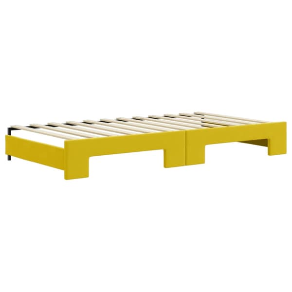Dagbädd utdragbar gul 100x200 cm sammet