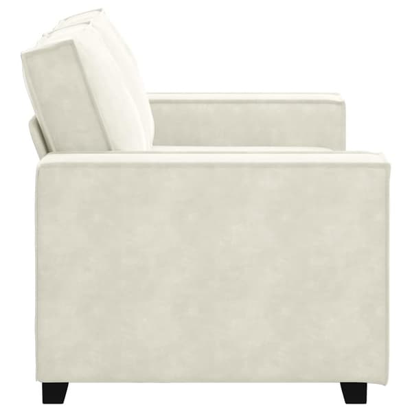 2-sitssoffa gräddvit 160x78x84 cm sammet