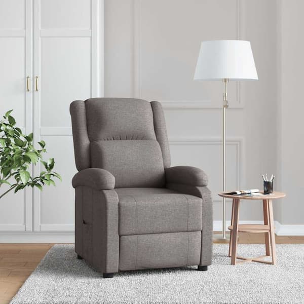 Reclinerfåtölj taupe tyg