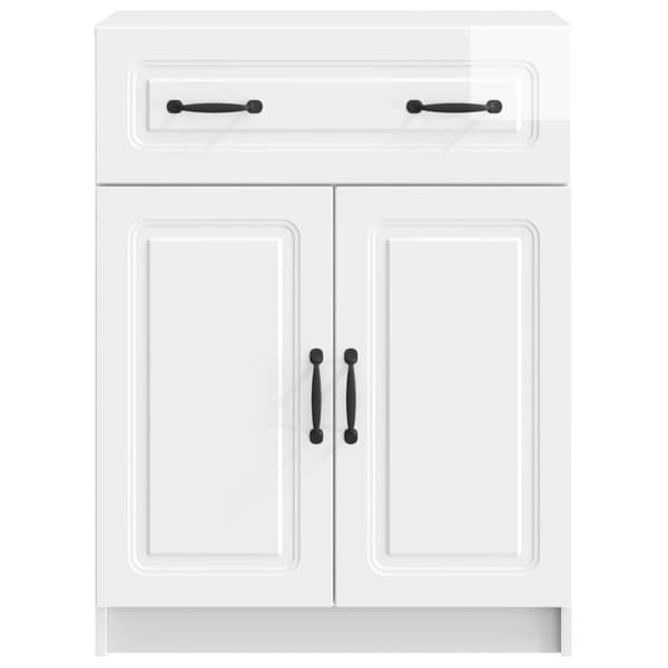 Sideboard Vit högglans 66 x 34,5 x 87 cm Konstruerat trä