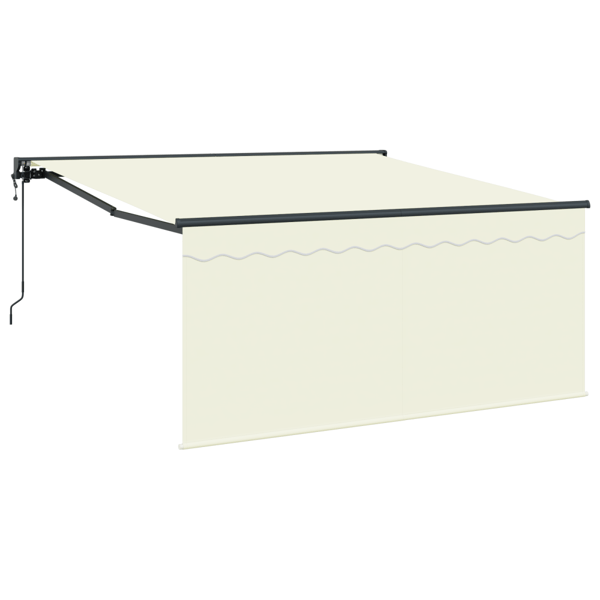 Utfällbar markis Kräm 300 x 250 cm Polyester och aluminium