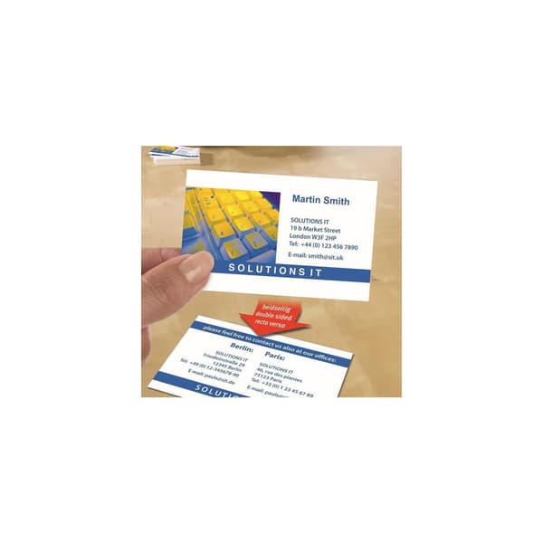 Visitkort AVERY laser 85x54 satin 250/fp