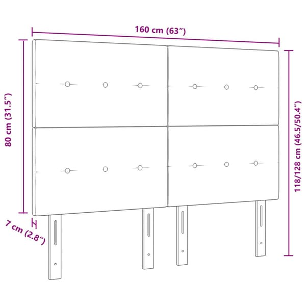 Huvudgavel Mörkgrå 160 cm Sammet
