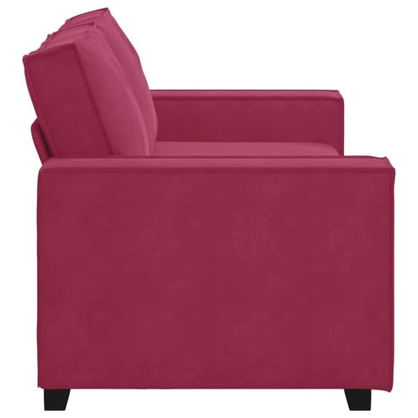 2-sitssoffa vinröd 180x78x84 cm sammet
