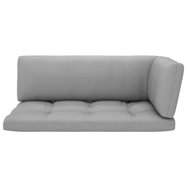 Pallsoffa 2-sits med dynor vit impregnerad furu