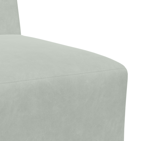 Modulsofa utan armstöd 3 pcs Ljusgrå 55 x 74 x 82 cm Sammet