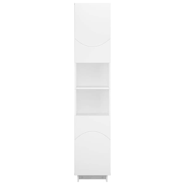 Badrumsskåp Vit 36,5 x 38 x 180 cm Konstruerat trä