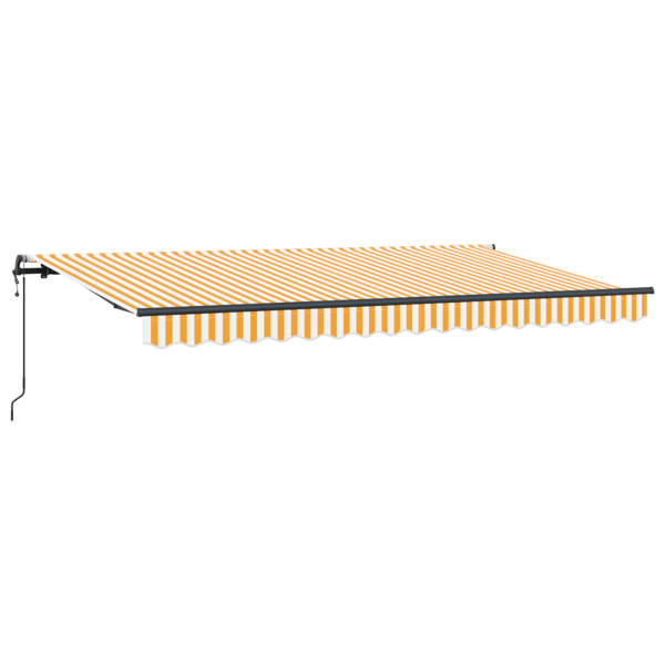Utfällbar markis Gul 350 x 200 cm tyg