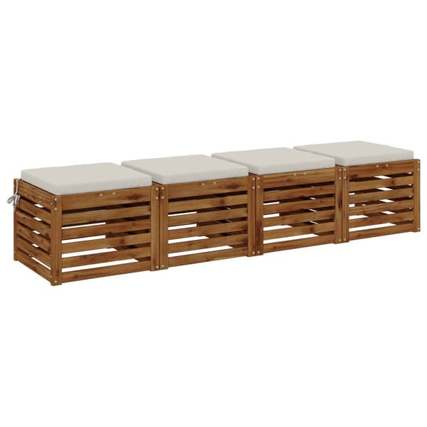4-delade Sittdynor SOEST 4 st 100% Polyester Vit 45 x 45 x 5 cm