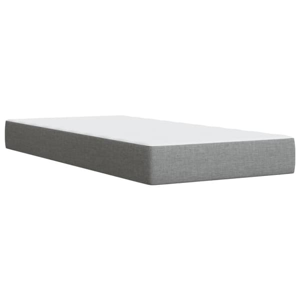 Ramsäng med madrass ljusgrå 100x200 cm tyg
